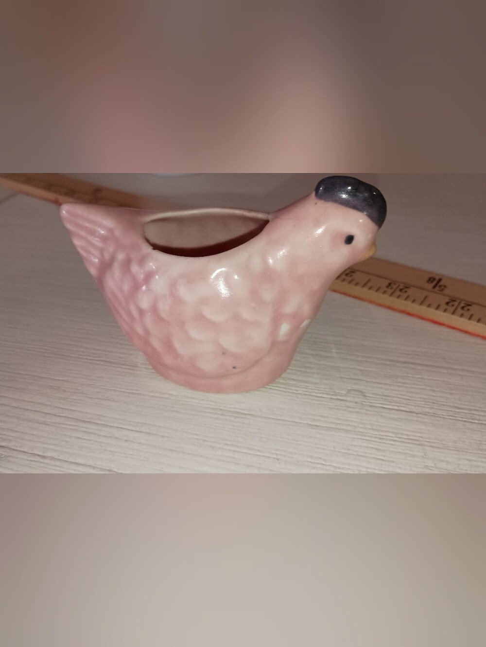 3/$15 Pink Ceramic Pink Chicken Planter